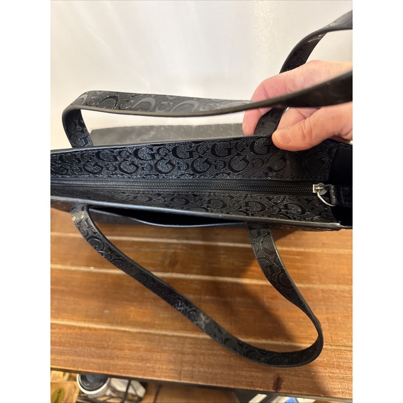 Guess Large Tote Shoulder Bag Black‎ - Picture 5 of 12